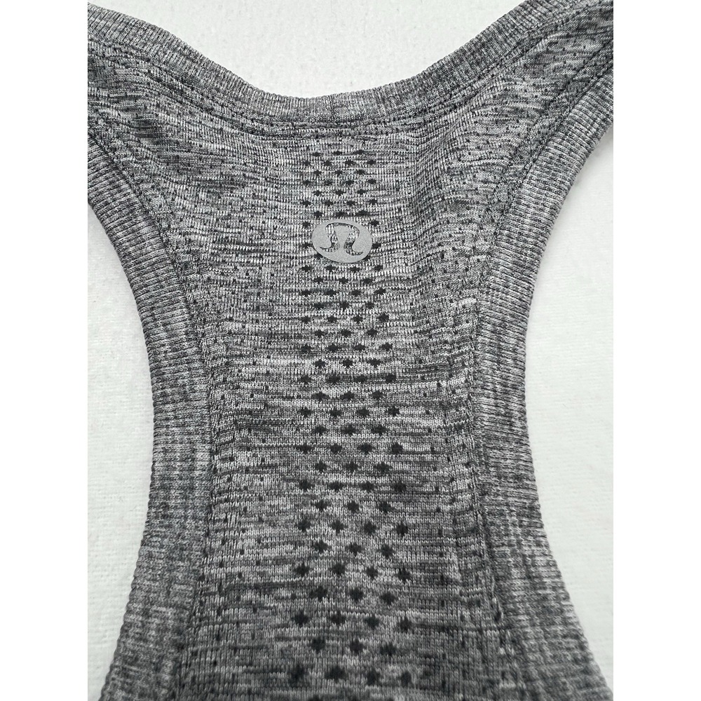 Lululemon Swiftly Tech Tank Top Racerback Womens Size 10 Gray Heather Gym Run - Picture 3 of 7